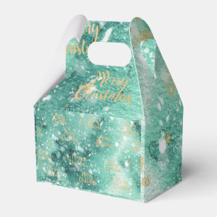 Merry Christmas With Snowflakes Favour Box