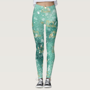 Merry Christmas With Snowflakes Leggings