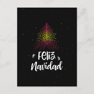 Merry Christmas with Spanish  flag Holiday Postcard