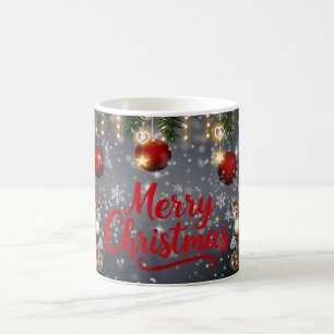 Merry Christmas with Winter Reindeer holiday gift  Coffee Mug