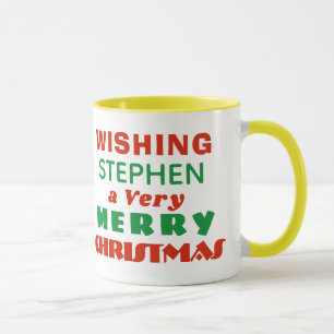 Merry Christmas with Your Image and Name Choice Mug