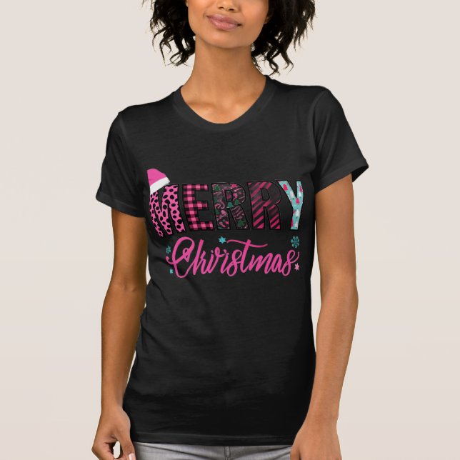 Merry Christmas women  T -shirt T-Shirt (Front)