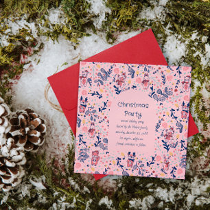 Merry Christmas Woodland Friends in Winter Forest Save The Date