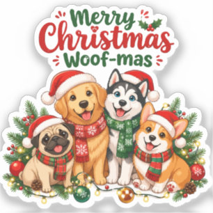 Merry Christmas Woof-mas Dog Lovers
