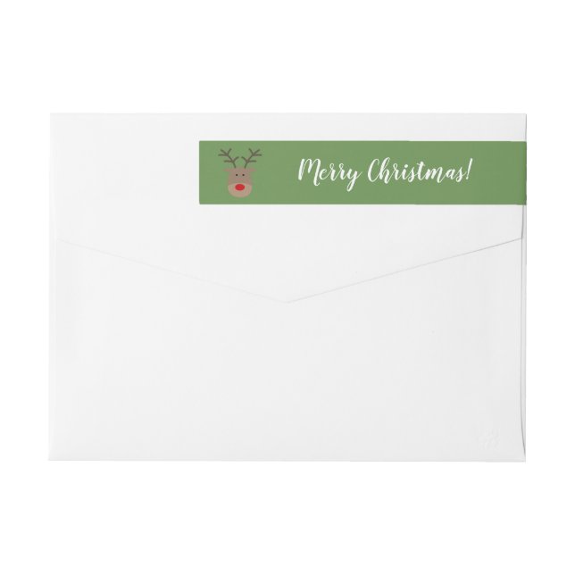 Merry Christmas wrap around return address labels (Back)
