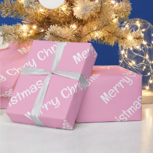 Merry Christmas Wrapping Baby Pink Paper