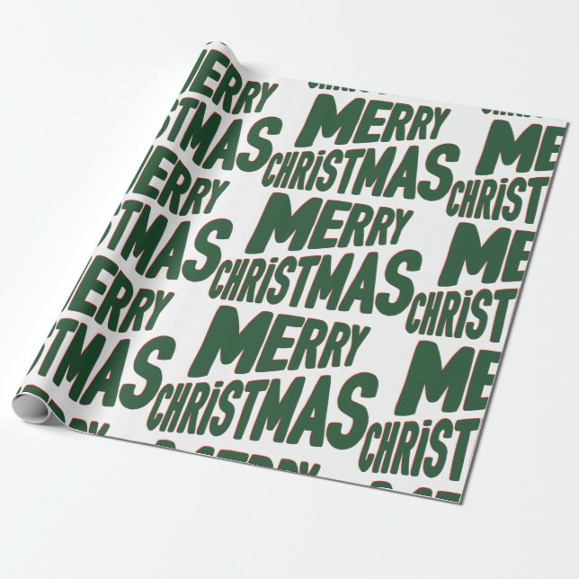 Merry Christmas Wrapping Paper (Unrolled)