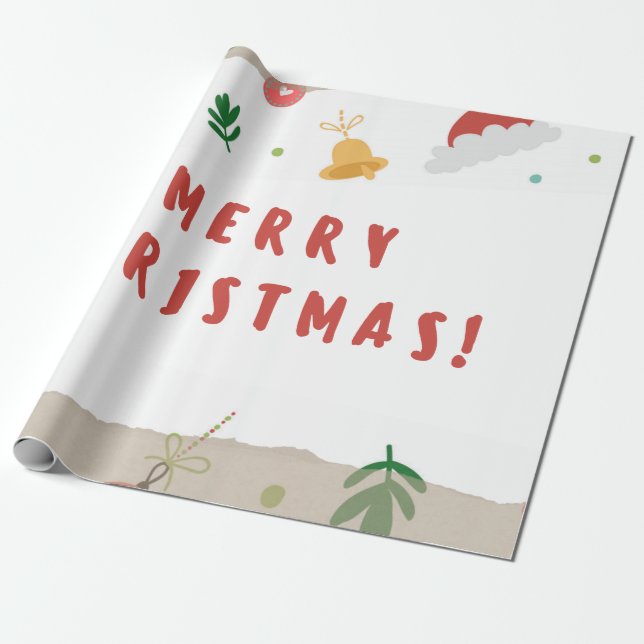 Merry Christmas Wrapping paper (Unrolled)
