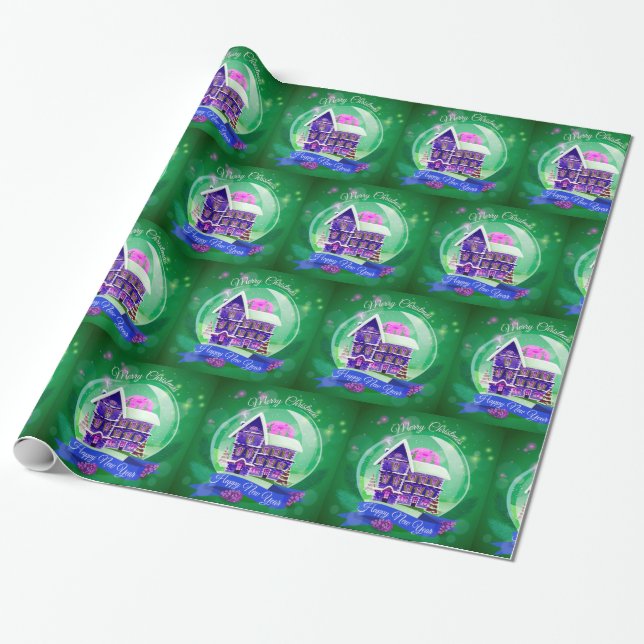 Merry Christmas Wrapping Paper (Unrolled)