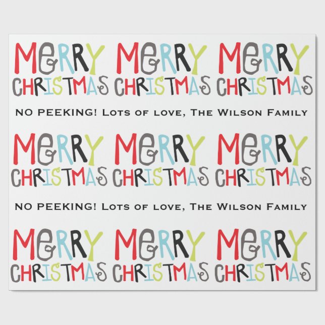 Merry Christmas | Wrapping Paper (Flat)