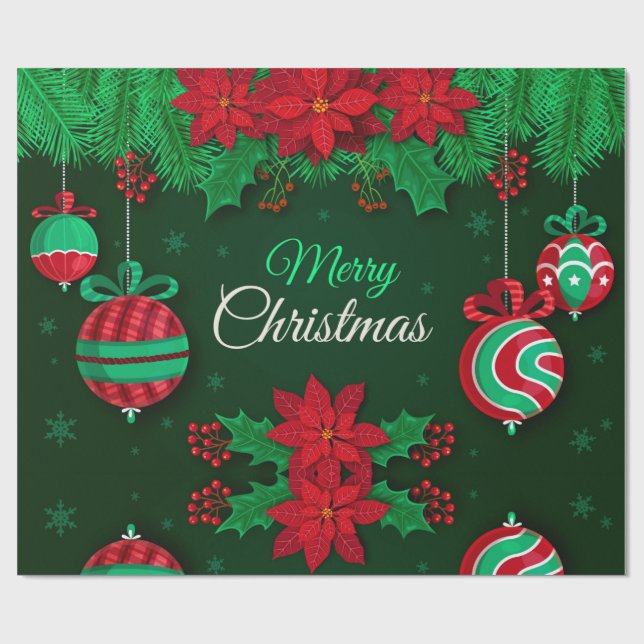 Merry Christmas Wrapping Paper (Flat)