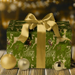 Merry Christmas Wrapping Paper Elegant Reindeer<br><div class="desc">Get into the festive spirit with this Merry Christmas wrapping paper featuring elegant gold reindeer. Create personalised wrapping paper for friends and family, adding a special, loving touch to your gifts. Spread joy and cheer this holiday season with our beautiful and unique Christmas wrapping paper. View the collection to choose...</div>