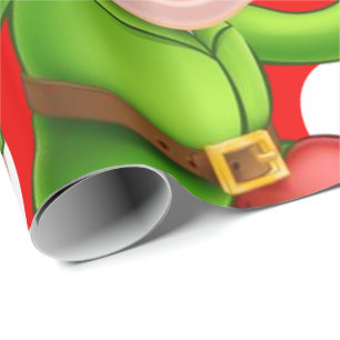 Merry Christmas Wrapping Paper Elf
