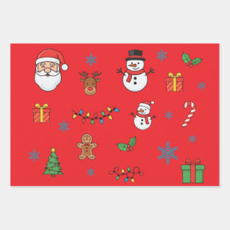 Merry Christmas Wrapping Paper Sheet