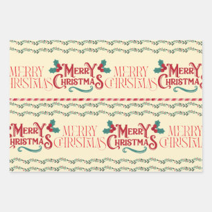 Merry Christmas  Wrapping Paper Sheet
