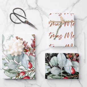 Merry Christmas Wrapping Paper Sheets