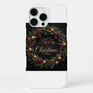 Merry Christmas Wreath iPhone 16 Pro Max Case