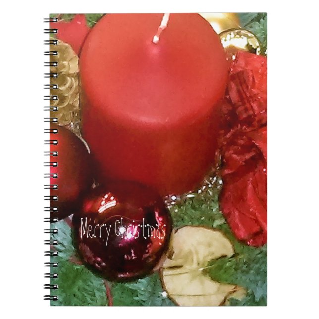 Merry Christmas Wreath Notebook (Front)