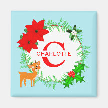 Merry Christmas Wreath Personalised Monogram