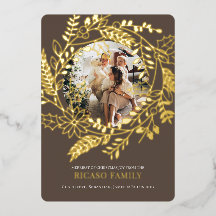 Merry Christmas Wreath Photo Card