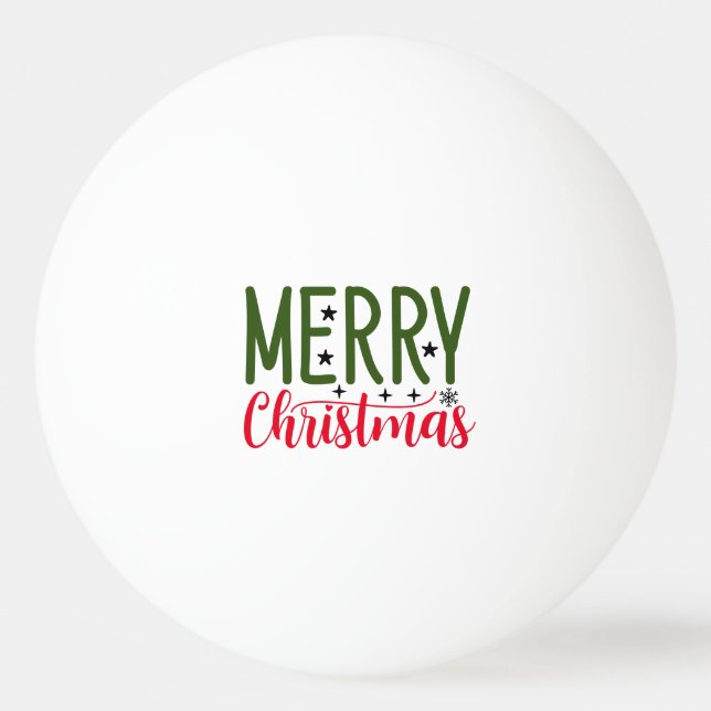 Merry Christmas writing for player  Ping Pong Ball (Front)
