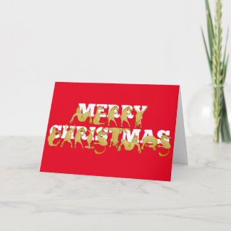 Merry christmas written in ponies! holiday card