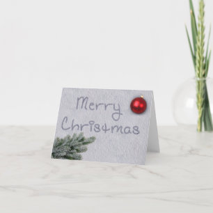 Merry Christmas written in the Snow Holiday Card