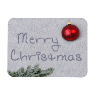Merry Christmas written in the Snow Magnet