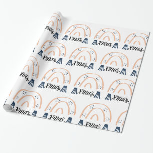 Merry Christmas Xmas Boho Rainbow Gift Wrapping Pa Wrapping Paper