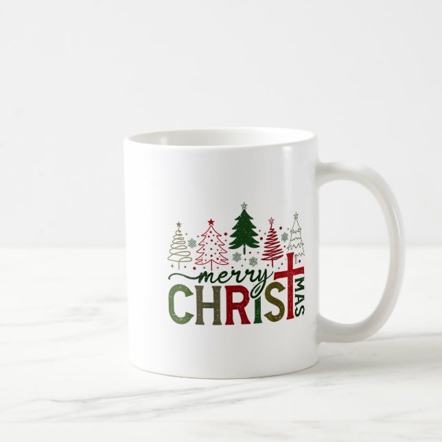 Merry Christmas Xmas Christian Jesus Family Pajama Coffee Mug (Right)