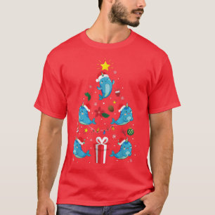 Merry Christmas Xmas Christmas Tree Narwhal Kids B T-Shirt