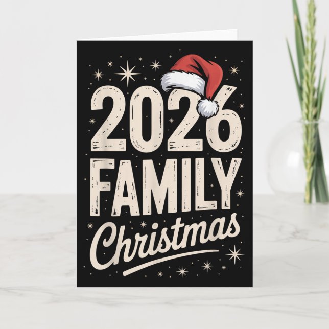 Merry Christmas Xmas Family Matching  Card (Front)