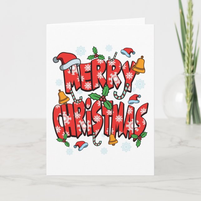 Merry Christmas - Xmas Festive Holiday Season Gift Card (Front)