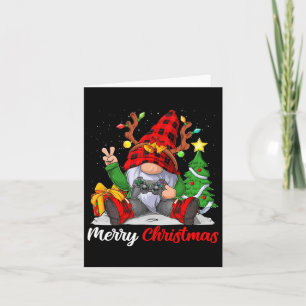 Merry Christmas Xmas Gamer Gnome Video Game Boys K Card