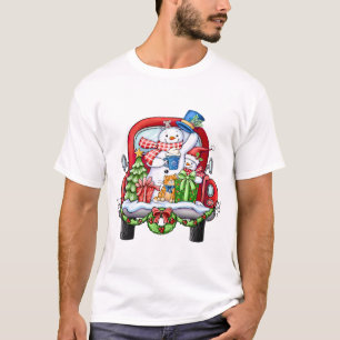 Merry Christmas Xmas Noel Santa Snowman T-Shirt