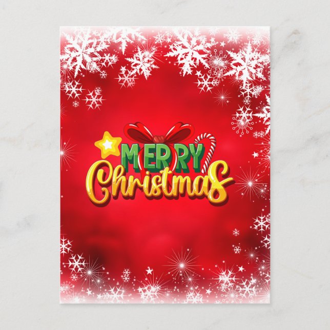 Merry Christmas Xmas Red Green Gold Holiday Love (Front)