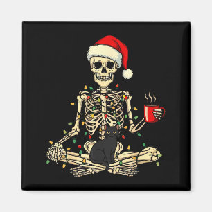 Merry Christmas Xmas Skull Skeleton Funny Matching Magnet