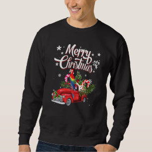 Merry Christmas Xmas Tree Red Truck Parrot Santa H Sweatshirt