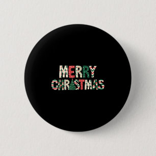 Merry Christmas Xmas Tree Santa Claus Family Pajam 6 Cm Round Badge