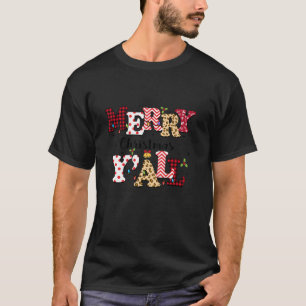 Merry Christmas Y all Christmas Lights Xmas Holida T-Shirt