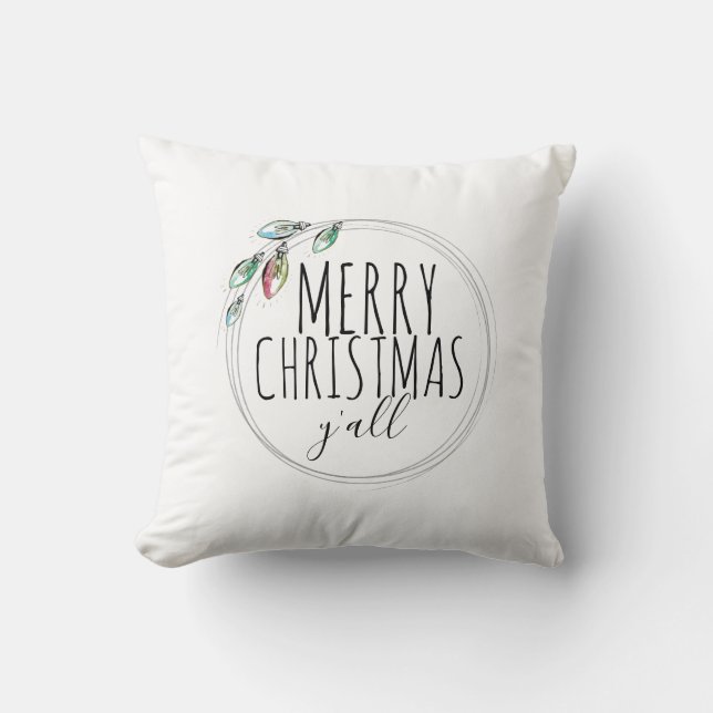 Merry Christmas Y All Cushion (Front)