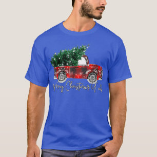 Merry Christmas Y All Plaid Red Truck Christmas Tr T-Shirt