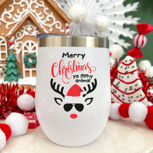 Merry Christmas Ya Filthy Animal Funny Reindeer