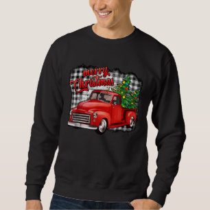 Merry Christmas y'all Buffalo Plaid Xmas Truck Sweatshirt