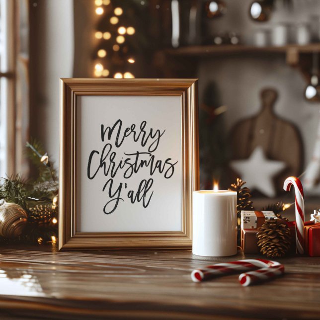 Merry Christmas Y'all, Holiday Decor Poster (Creator Uploaded)