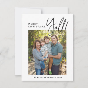 Merry Christmas Y'all Holiday Photo Card