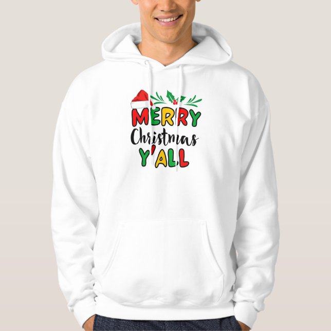 Merry Christmas Y'all Hoodie (Front)