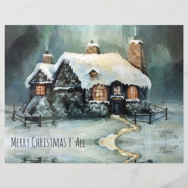 Merry Christmas Y'All Marvellous Winter Night   (Front)