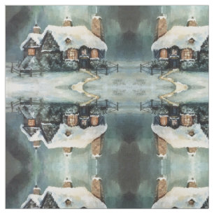 Merry Christmas Y'All Marvellous Winter Night Fabric