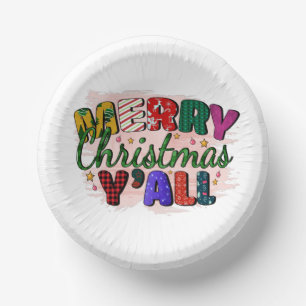 Merry Christmas Y'All Paper Plate